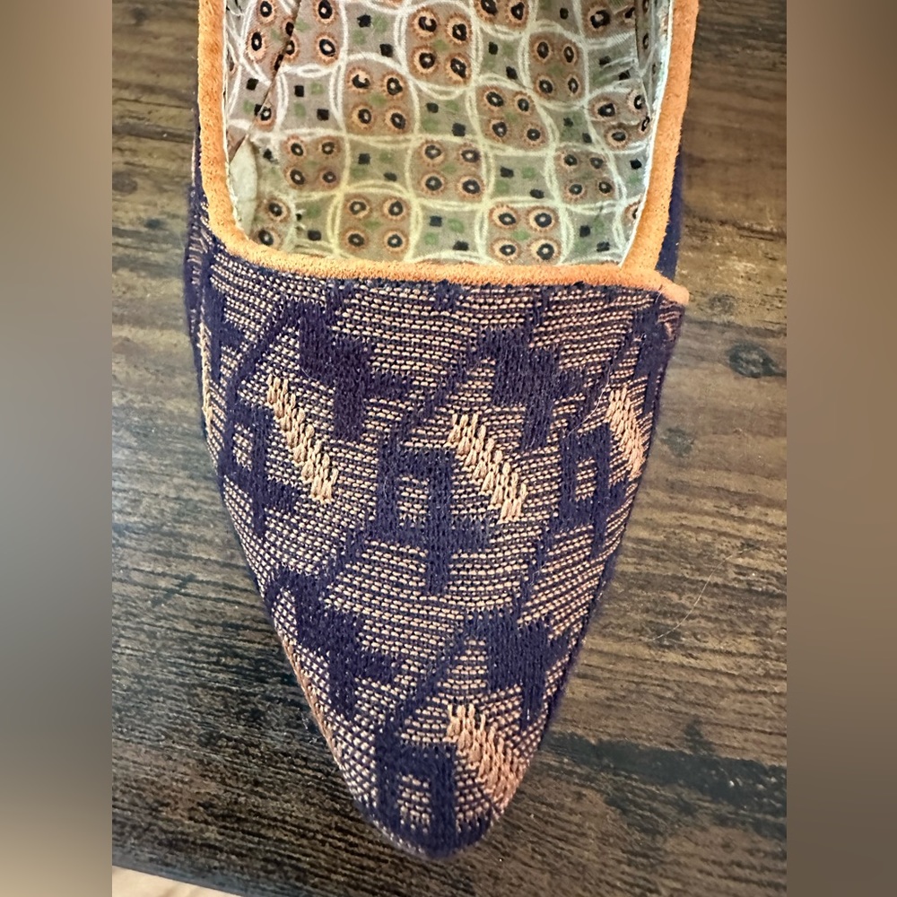 Ruby Shoo Navy/Orange Geometric Pattern U.S. Size… - image 3